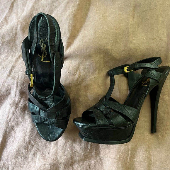 YSL Platform T-Strap Sandals - Picture 2 of 4